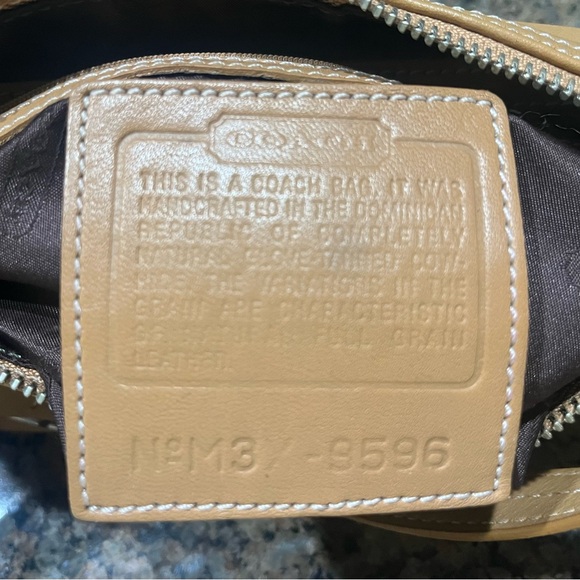 Authentic Vintage Coach Tan Leather Mini Handbag - Picture 2 of 7